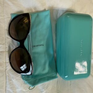 Tiffany & Co. Tortoise Shell Sunglasses with Turquoise Case